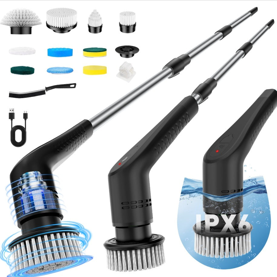 Electric Cleaning Brush 9-in-1 Extendable Multi-functional Household Floor and Kitchen Cleaning Tool