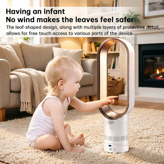 2025 New 16" Bladeless Tower Fan with Remote, Quiet Floor Fan for Home