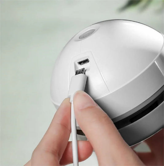 Desk Dust Vacuum with Clean Brush USB Charging for Home Office Table Sweeper Desktop Cleaner Mini Vacuum Cleaner