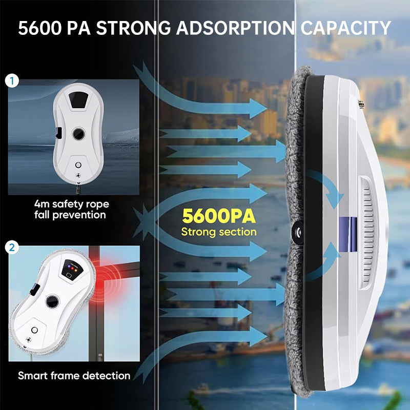 Smart Window Cleaning Robot- 5600paAuto Glass Cleaner