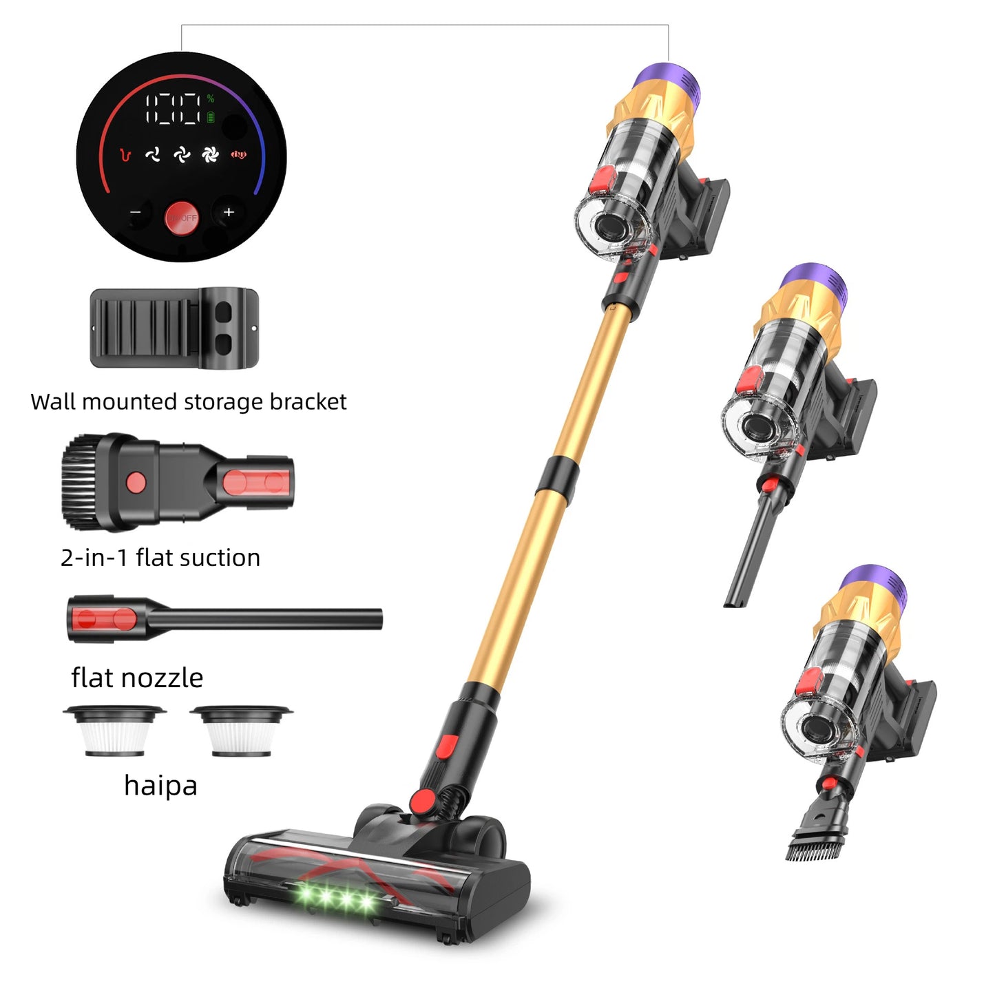 Wireless vacuum cleaner household 35000pa high suction 550W high-power brushless vacuum cleaner