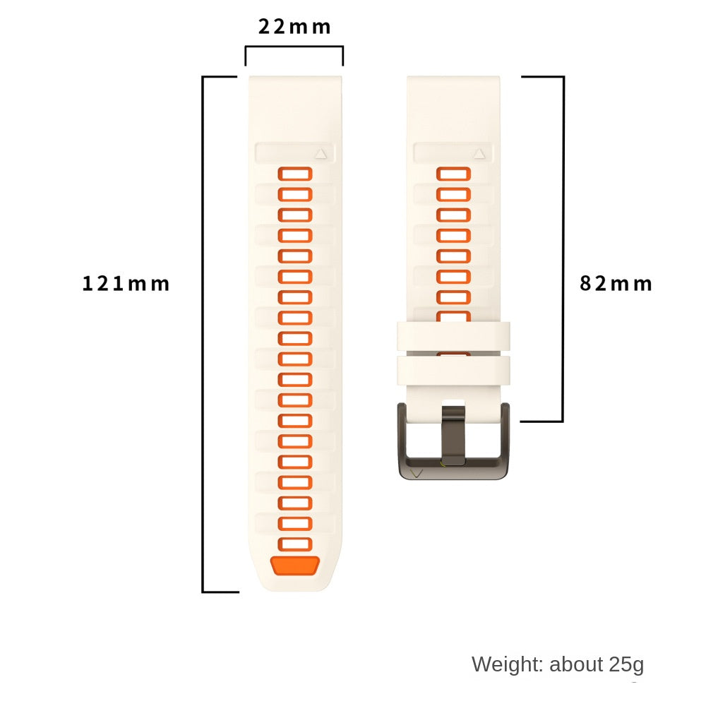 Compatible with Garmin Fenix 8 Official Style Strap, Fenix 8 Series 43/47/51mm Quick-Release Silicone Watch Band