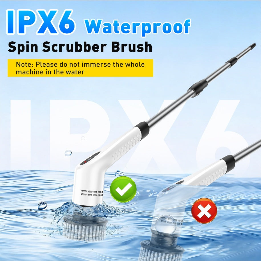 Electric Cleaning Brush 9-in-1 Extendable Multi-functional Household Floor and Kitchen Cleaning Tool