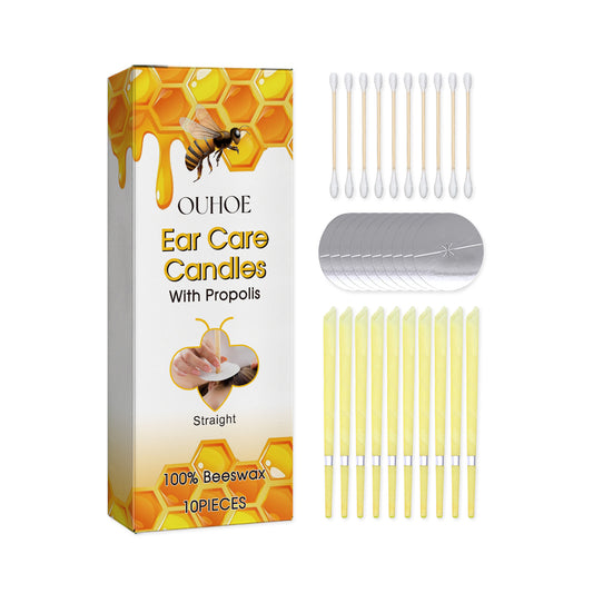 OUHOE Ear Candle Set For Soothing And Gentle Ear Cleansing Nourishing Care Honey Beeswax Ear Candle Set