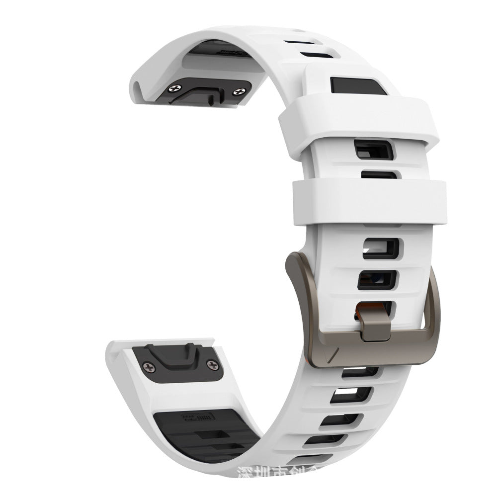 Compatible with Garmin Fenix 8 Official Style Strap, Fenix 8 Series 43/47/51mm Quick-Release Silicone Watch Band