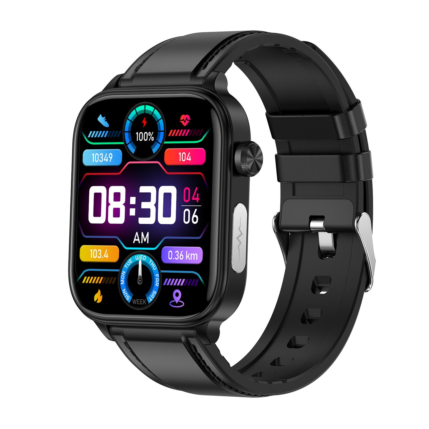 ET570 Smart Watch with Bluetooth Call, ECG Function, Non-invasive Blood Glucose, and True Blood Oxygen Monitoring