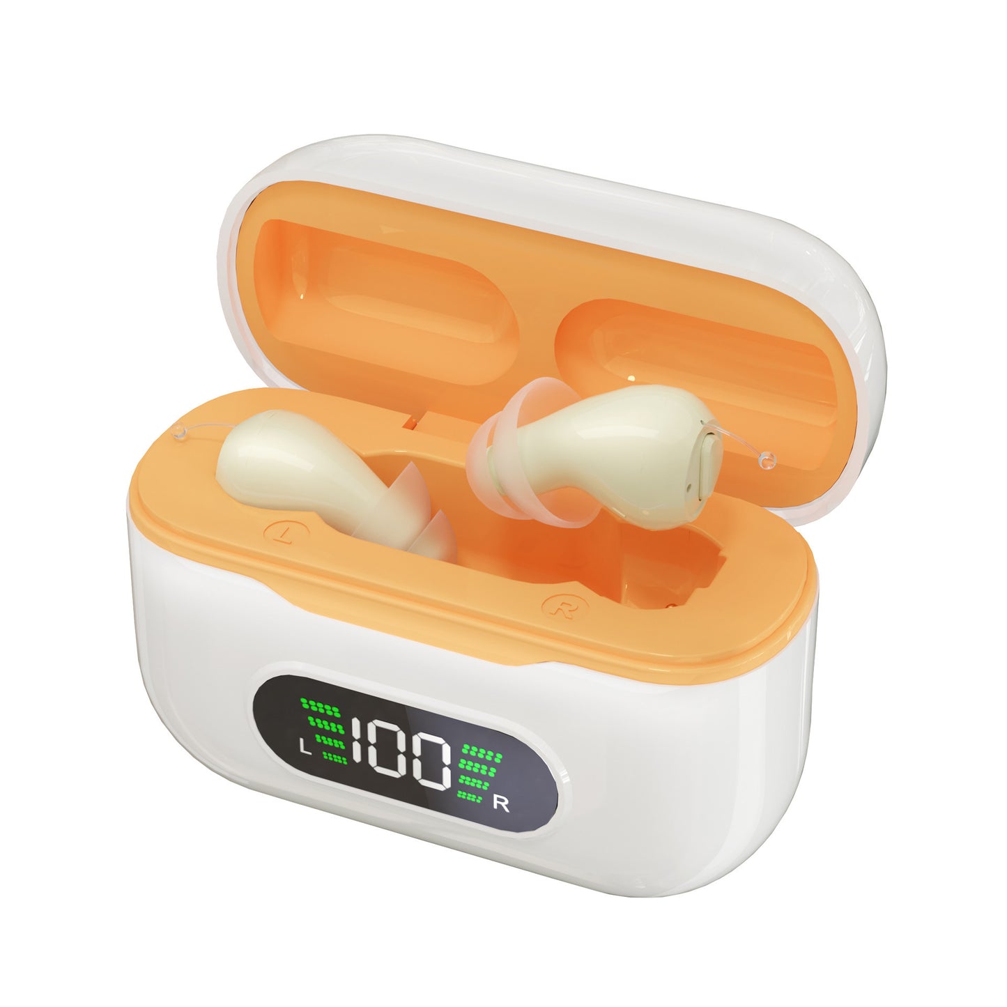 New CIC Hearing Aid Sound Amplifier with UV Charging Case and Sound Collector Accessories