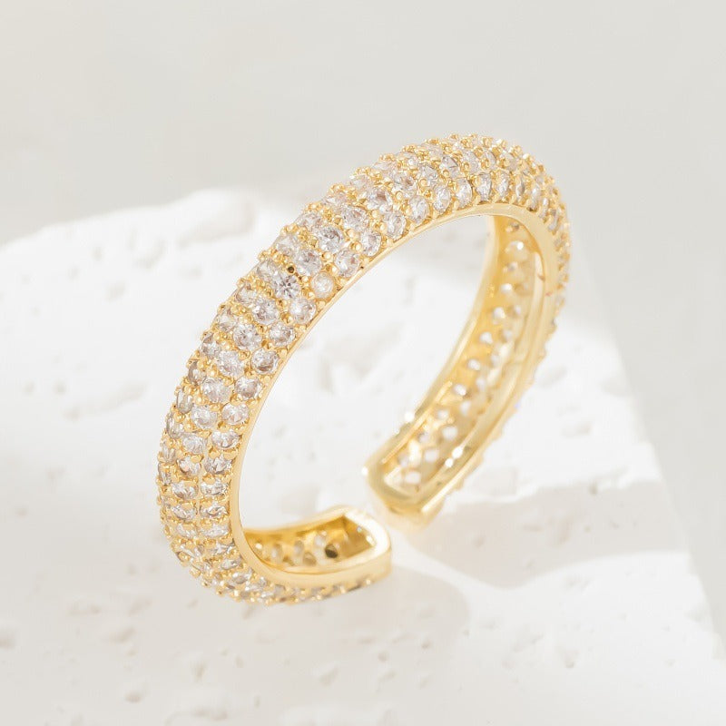 Gold Plated Open Index Finger Ring Wedding Bride Wedding Ring Handicraft