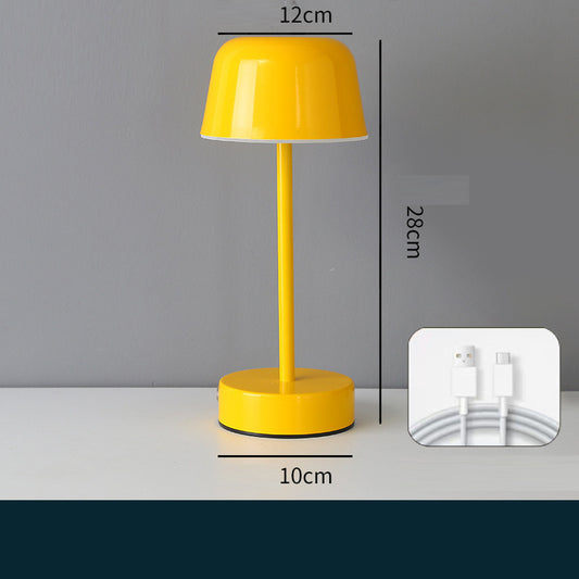 Metal Mini Night Light Touchable I-Beam Mushroom Bedroom Living Room Decor Jellyfish Ambience Lamp