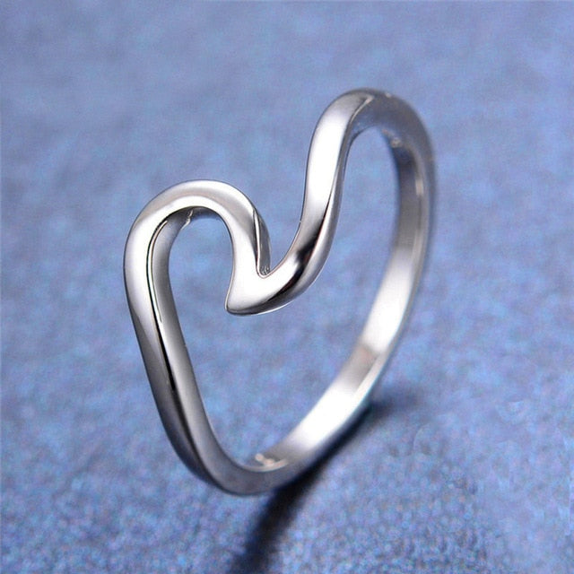 Wave Ring Wedding Ring For Women Jewelry Accessories Rose Gold Gold Engagement Alloy Wave Wedding Band Wedding Band Ring