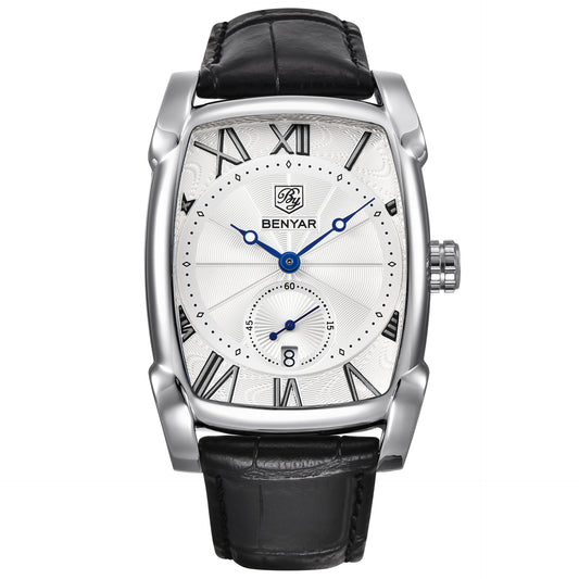 Leisure waterproof genuine leather watch