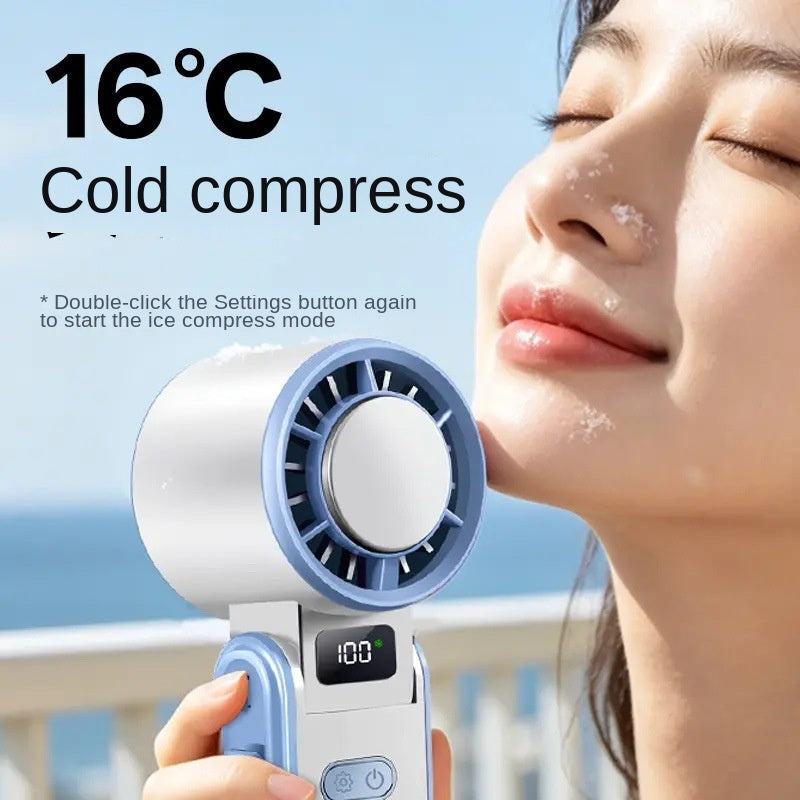Handheld high-speed ice application fan