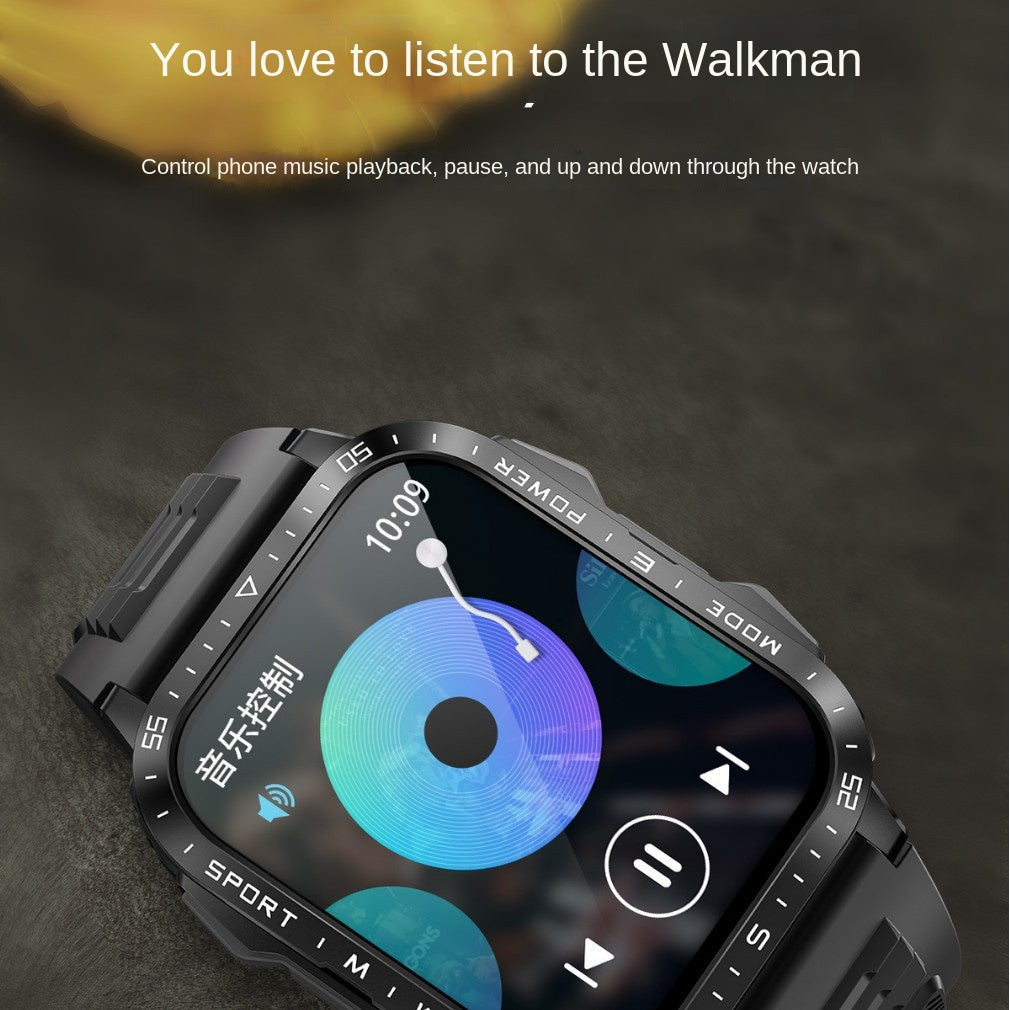 KT79 smartwatch 3ATM waterproof heart rate blood pressure outdoor flashlight three proof sports Bluetooth call