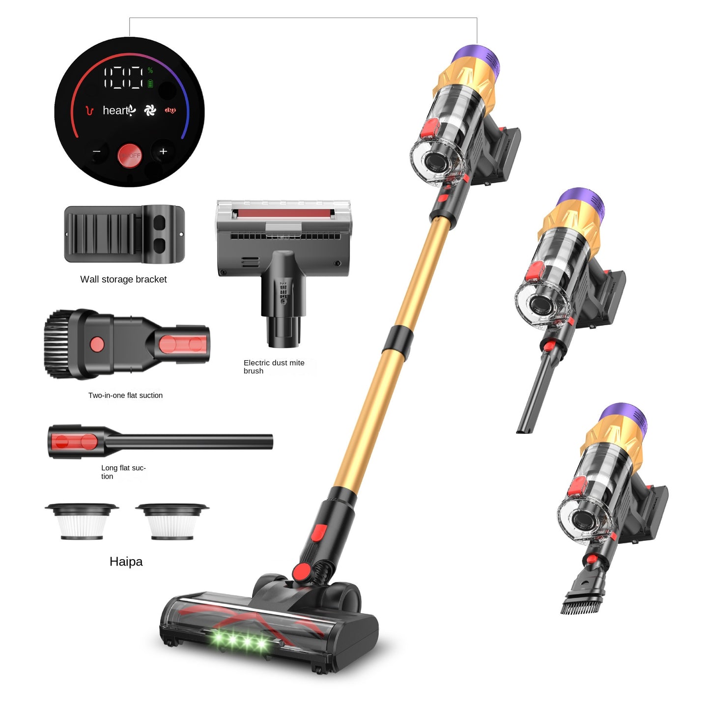 Wireless vacuum cleaner household 35000pa high suction 550W high-power brushless vacuum cleaner