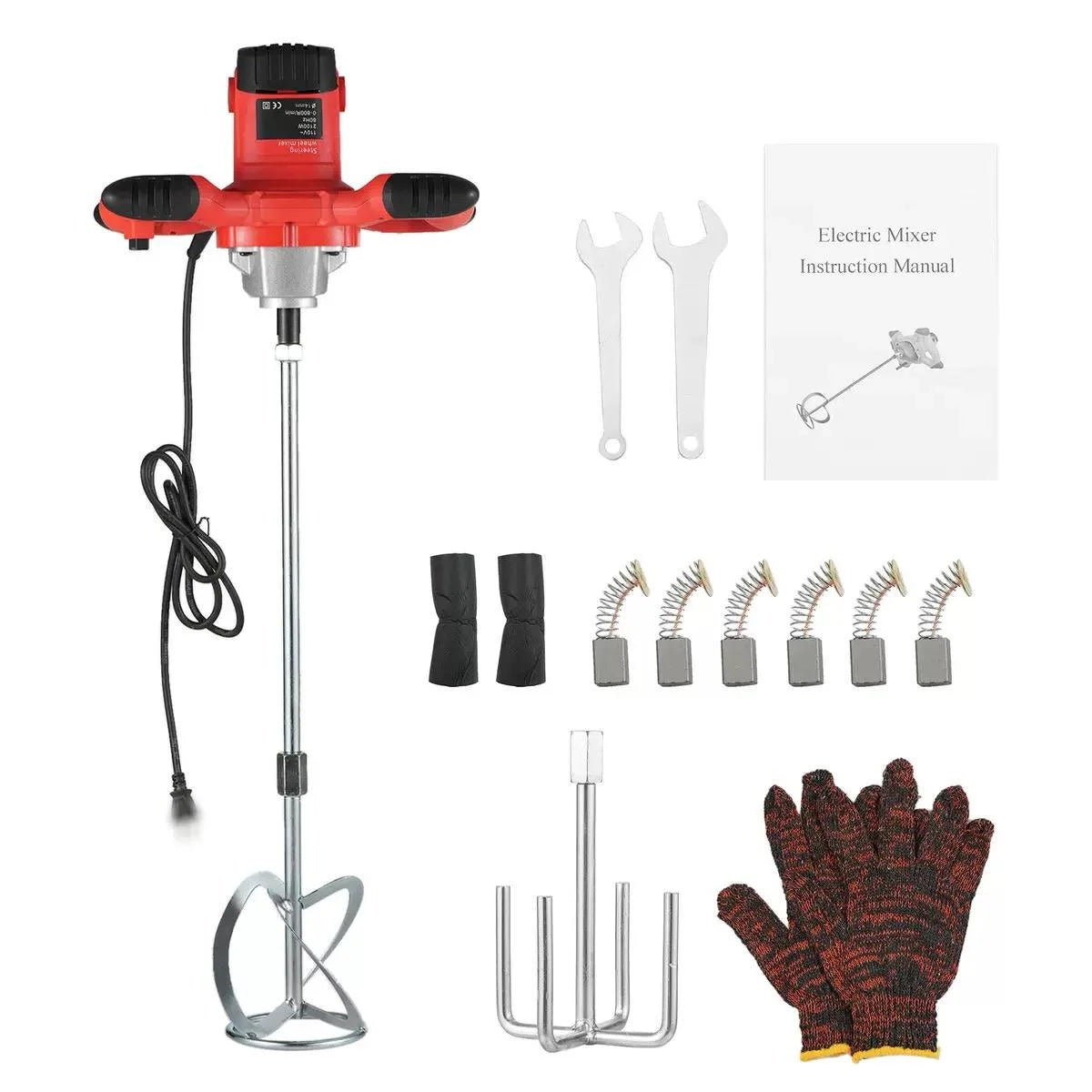 Factory Wholesale 110V Electric Paint Hand Mixer Machine Paddle Mixer Heavy Duty for Cement Plaster Paint & Concrete