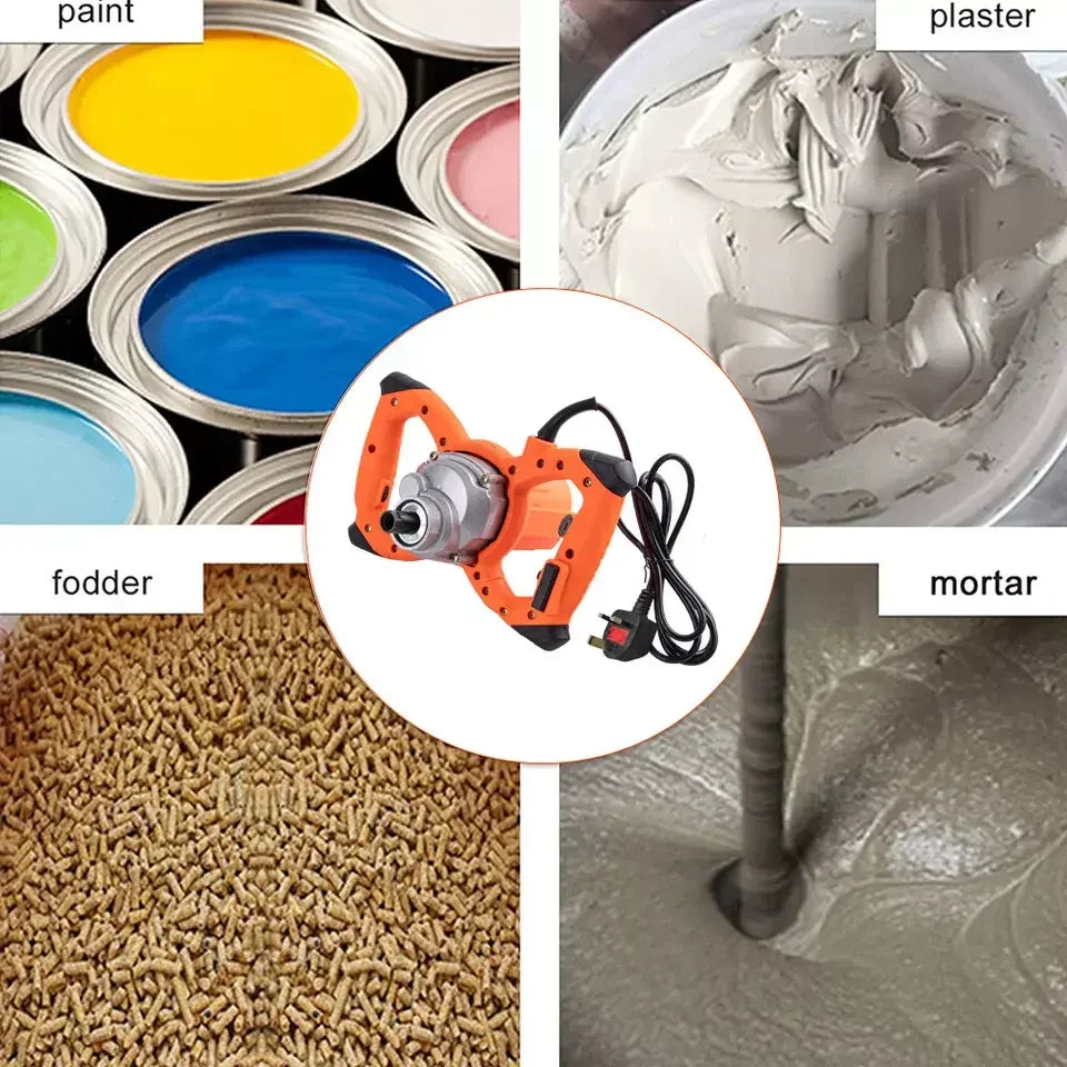 Factory Wholesale 110V Electric Paint Hand Mixer Machine Paddle Mixer Heavy Duty for Cement Plaster Paint & Concrete