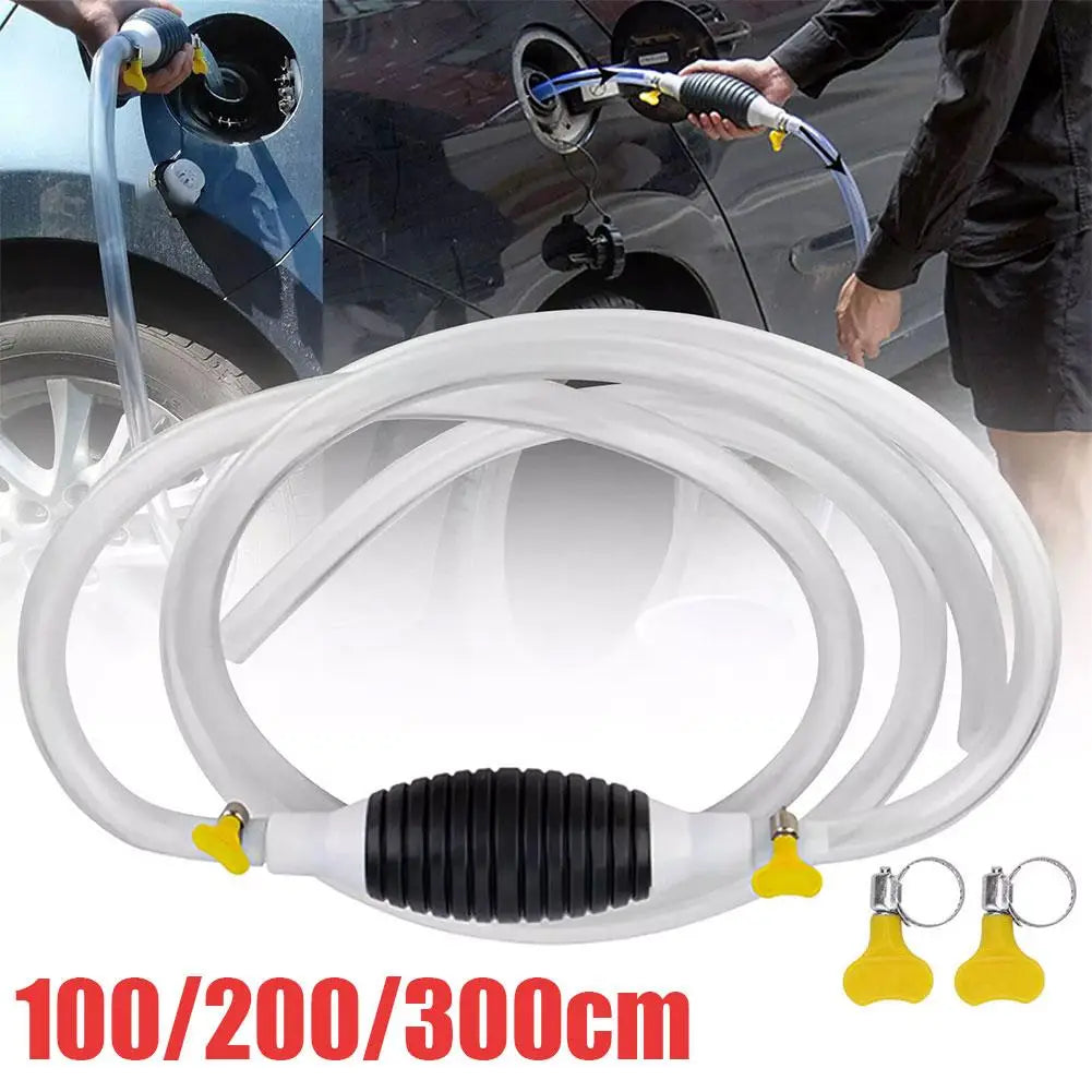 1/2/3M Car Emergency Fuel Extractor Universal Siphon Hose Pressurised Manual Self-priming Fuel Pump Car Engine Fuel Accessories