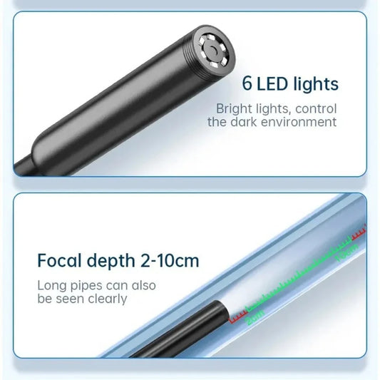 USB Endoscope for OTG Android Phone 5.5mm Borescope Inspection Snake Camera  with 6 LED Lights For Type C