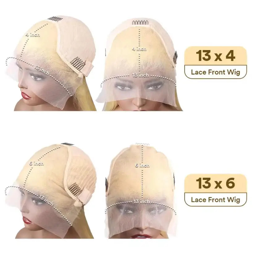 Silky 613 Blonde Bone Straight Human Hair Wig Dual 13x4&13x6 Invisible HD Lace Super Long Lengths