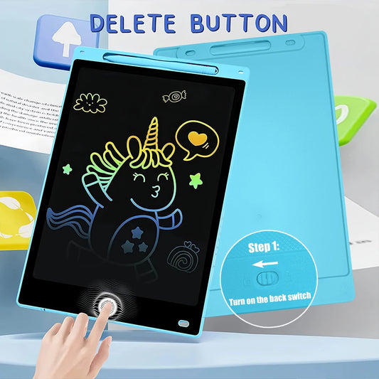 RSP 12 Inch LCD Drawing Board Electronic Writing Tablet Colorful Screen Doodle Board Educational toy For 3-8 Kids Birthday Gifts
